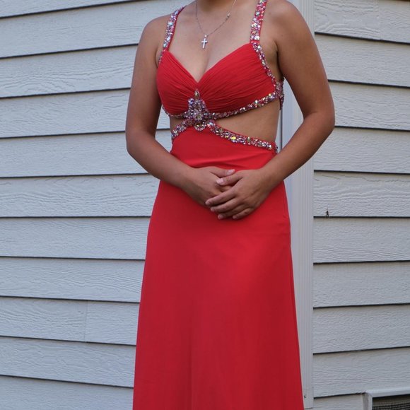 Red Prom Dress - Picture 1 of 8